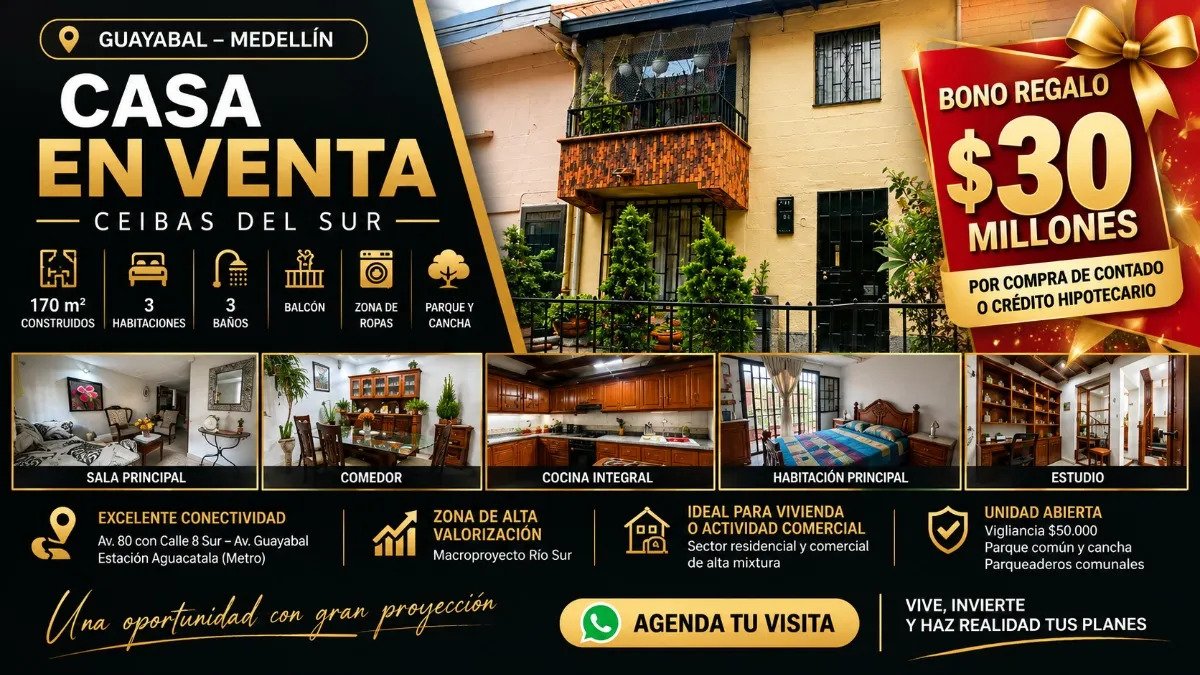 Casa En Ceibas Del Sur Medellín De 3 Niveles Excelente Ubicación